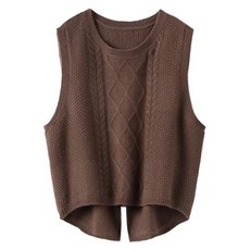 MarketA 女款中老年圓背剪裁針織背心 T24FW3-A1290