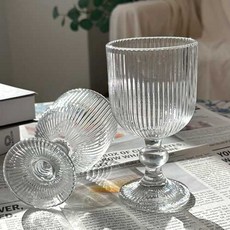 르번 레트로 빈티지 고블렛잔 250ml, 투명, 2개