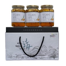 이고장식품 약도라지 꿀청 3종 선물 세트, 약도라지 꿀청 500g x 3p, 1세트