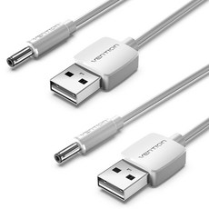 벤션 USB A-DC 3.5mm 충전케이블 CEX, 1.5m, 화이트, 2개