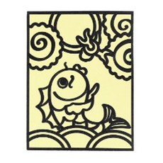 minhwashop Minhwa箔紙藝術貼紙, 20個, 魚邊城龍島