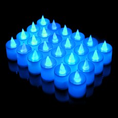 STOLIVING 茶燈 LED 電蠟燭 24p, 藍色