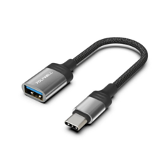 POLYWELL USB 3.0 Type-C 轉 Type-A OTG 轉接線，高速傳輸，手機平板電腦適用，方便連接鍵盤滑鼠, 1入