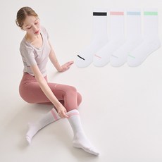 라티아 국산 논슬립 요가 필라테스 라인 포인트 크루삭스 양말 4켤레