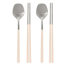 Maison Objet Cher Delight 雙人湯匙筷子餐具組, 2組, Ivory, 勺子+筷子