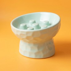 PASTEL PET 寵物防脹氣陶瓷餐具 均碼 14.8*11cm, 1個, 綠色