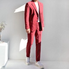 MEOSIDDA 男款雙扣西裝外套+長褲套裝