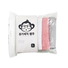 Jollyhome Monkey Magic 素色抹布組, 300*300mm, 白色*2入+灰色*2入+粉色*2入, 6入1組, 1組