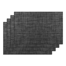 호텔 방수 다이닝 식탁 매트 4p 세트, 모던블랙, 45 x 30 cm, 4개 모던 블랙, 45 x 30cm