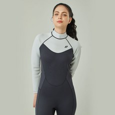 FLOW女款自由潛水浮潛海泳海釣潛水衣衝浪衣, 淺灰