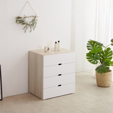 제이디퍼니처 빅로미 서랍장, 백화이트, 4단 백화이트, 4개