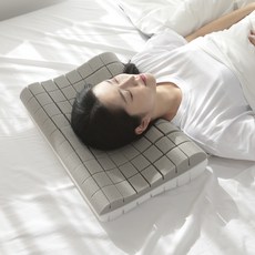 홈즈 프리미엄 3D 큐브형 인생 베개 + 커버 세트, 그레이