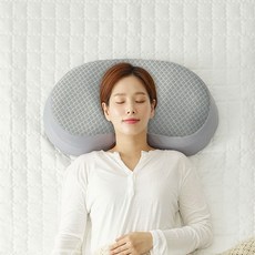 LIV MOM 3D頸椎記憶低枕頭, 灰色, 尺寸60x30x10/7公分, 60*30*7-10 cm, 1個