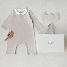 베이비앤아이 유아용 바이오롱슈트 + 크라운헤어밴드 출산선물 세트