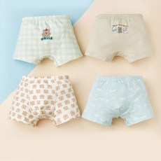 男童款爬樹熊四角內褲 4件組