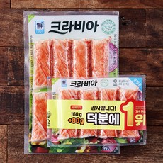 대림선 크라비아 맛살 160g + 80g, 1세트 - 크리비아