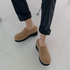 여성용 블랙101 루앙 털 단화 C111_A1006