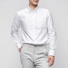CARET 男款牛津襯衫 - 百搭設計, XL, 白色