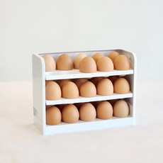 JU AND JI 3層30格雞蛋收納盒, 25x10x19.3公分 白色, 25 x 10 x 19.3cm, 1個
