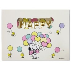 홀마크 스누피 입체 생일 축하 카드 822477, 혼합색상, 1개