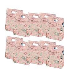 레인보우 플라워 선물 포장 가방 나비꽃 10p, 핑크
