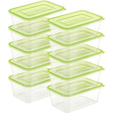 Cook&Lock 長方形密封盒 900毫升 10入組 (180mm x 116mm x 70mm), PP材質, 耐熱80°C, 900ml*10個, 1組
