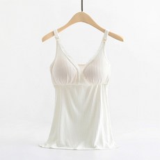 에어 골지 슬리브 수유 나시