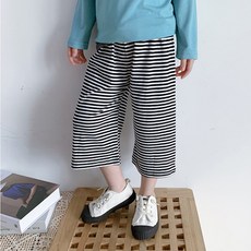 꼰띠키즈 여아용 스트라이프 통바지
