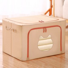 올하이 접이식 리빙박스 100L, 02 고양이 카키색, 1개
