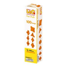 LaQ 任意變補充包 100pcs, 1盒, 橘色, 100