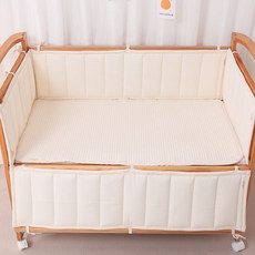 AiRabbit 嬰兒床 純棉 床圍 IKEA兼容, Ivory