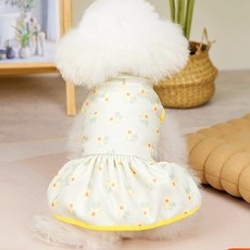 Coco studio 寵物日常花裙背心, 1個, 黃色