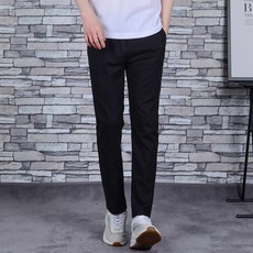 남성용 IN린넨 슬림핏 밴딩 팬츠