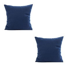 THE ZAKKA 摩登風日常抱枕套, 深藍色系 45x45公分 2入, 45 x 45cm, D款 素色
