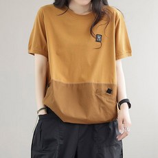 And Style女款黑色標籤短袖襯衫型T恤 260603