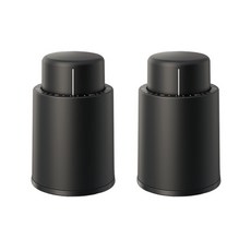 Travel Cube 頂級按壓式紅酒真空塞 日期刻度款 黑色 4.6x7 公分 2入 Set, 2個