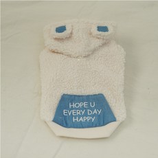 반려동물 피그 후드 점퍼, 아이보리, 1개