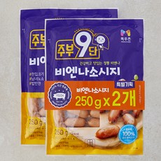 주부9단 비엔나 소시지, 250g, 2개