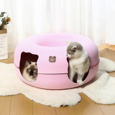 칠시 고양이 더블홀 도넛 숨숨집, 핑크