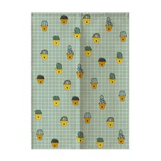 에이홉 선인장 그림 파티션 커튼 양문형