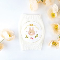 Le Meilleur 幼兒款鬆緊刺繡護膝雙邊組, 1組, 兔子