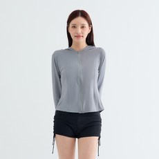 Elsso 女款防曬運動休閒緊身長袖拉鍊衣