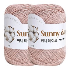니뜨 써니데이즈 반짝이 코튼 뜨개실 60g 2p