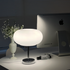 HEILUMI 甜甜圈造型LED桌燈, 砂糖白色