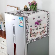 페어링 북유럽풍1 냉장고 방수 덮개 커버, 꽃무늬 A