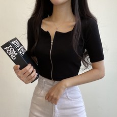 반팔크롭가디건