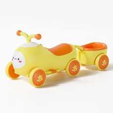 CHING-CHING 親親 毛毛蟲學步拖車/嚕嚕車 RT-628, 適用年齡: 2-5歲, 最大承重:30公斤, 環保無毒PP材質, 掛扣拖車設計, 黃色, 1個