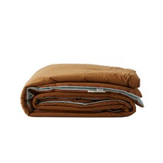 푸딩 60수 고밀도 차렵이불, Camel Brown + Soft mint