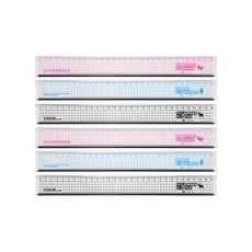 아이비스 컬러스틸플러스직자 3종 세트 30cm 11923, 핑크, 블루, 블랙, 2세트 핑크, 블루, 블랙, 2세트