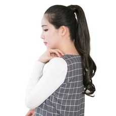 가발나라 여성용 묶음형 포니테일 부분가발 플로라 52cm, 내츄럴블랙, 1개 - 묶음머리